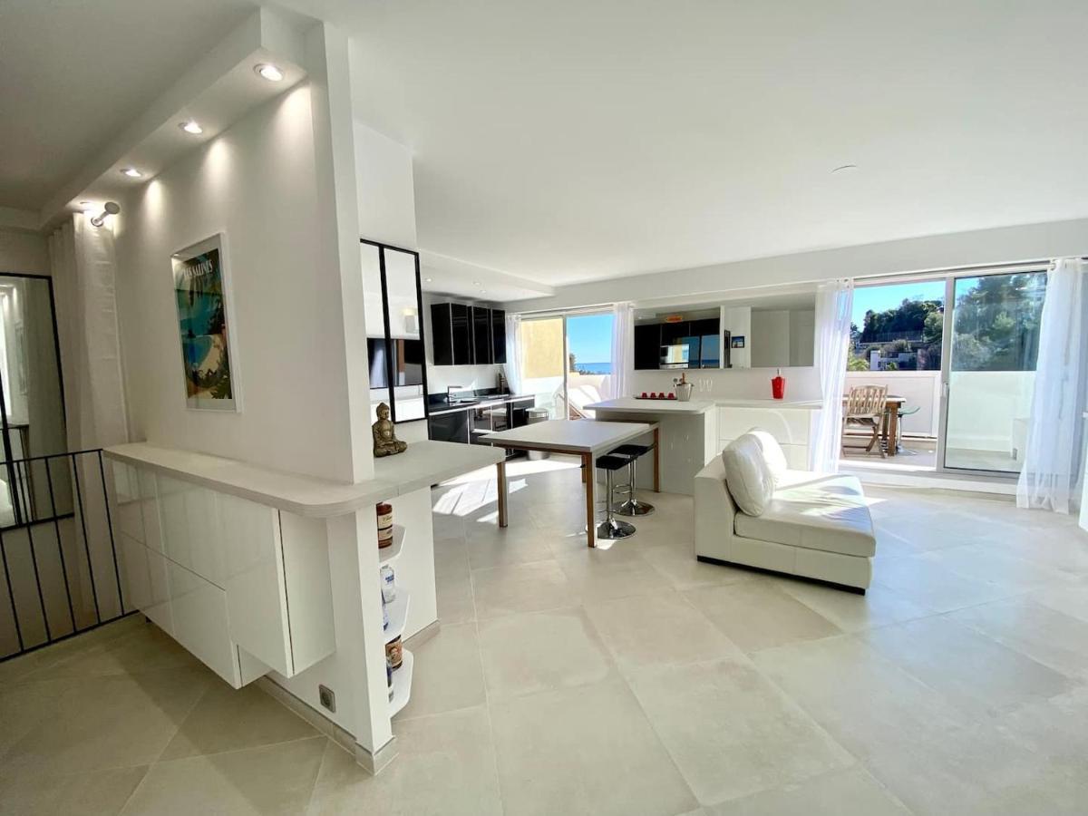 ניס Appartement Luxe - 3 Pieces Avec Vue Mer, Piscine Et Tennis מראה חיצוני תמונה
